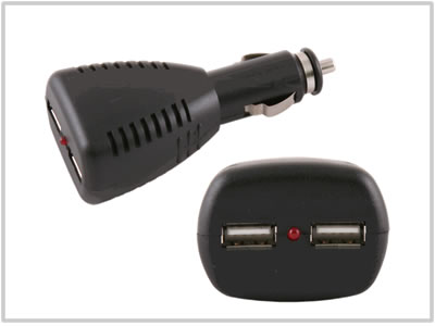 Chargeur de voiture Double USB 2 x 1A - ACMD